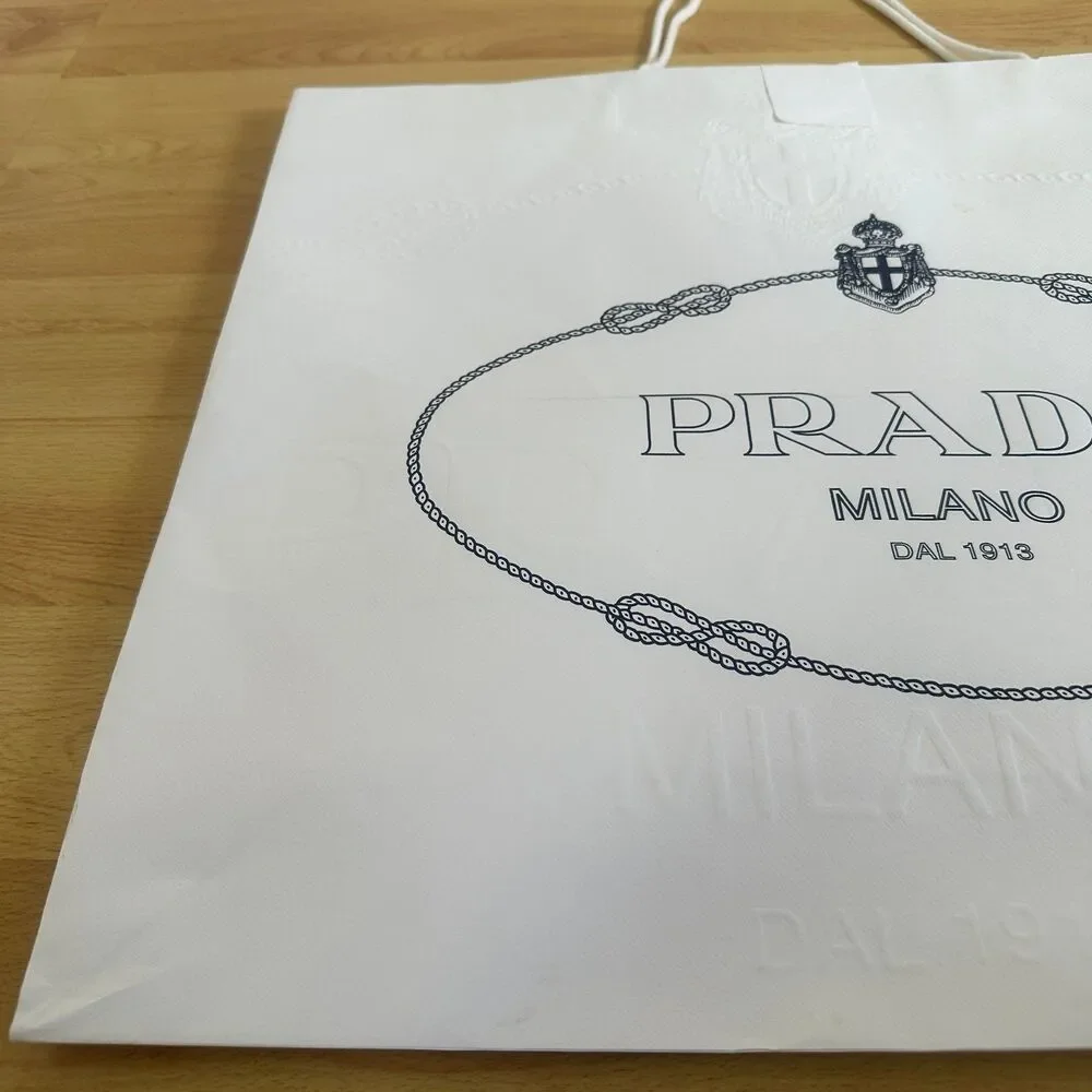 Prada Paper Shopping Bag - white extra large, 22